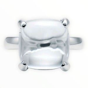 Tiffany Sugar Stack Rock Crystal Quartz Ring 6